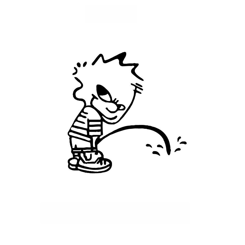 "捣蛋的小男孩"家用马桶可撕防水装饰贴纸toilet decal