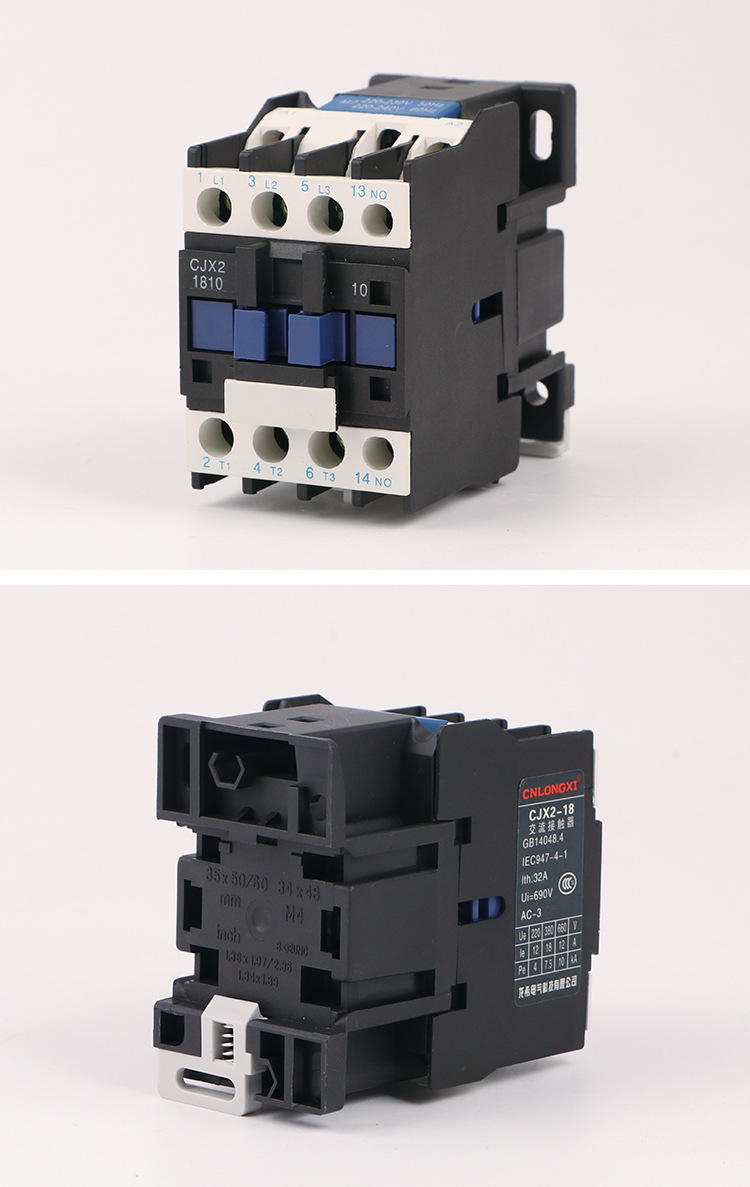 交流接触器cjx2-1810 1801电压220v380v加厚铜件银点触头纯铜线圈