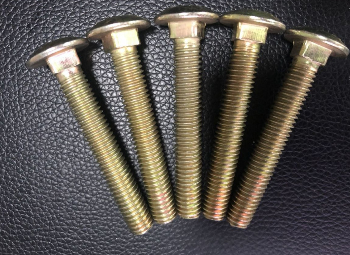 美制马车螺栓3/8-16*65mm 美制五级 彩锌 圆头方颈螺栓