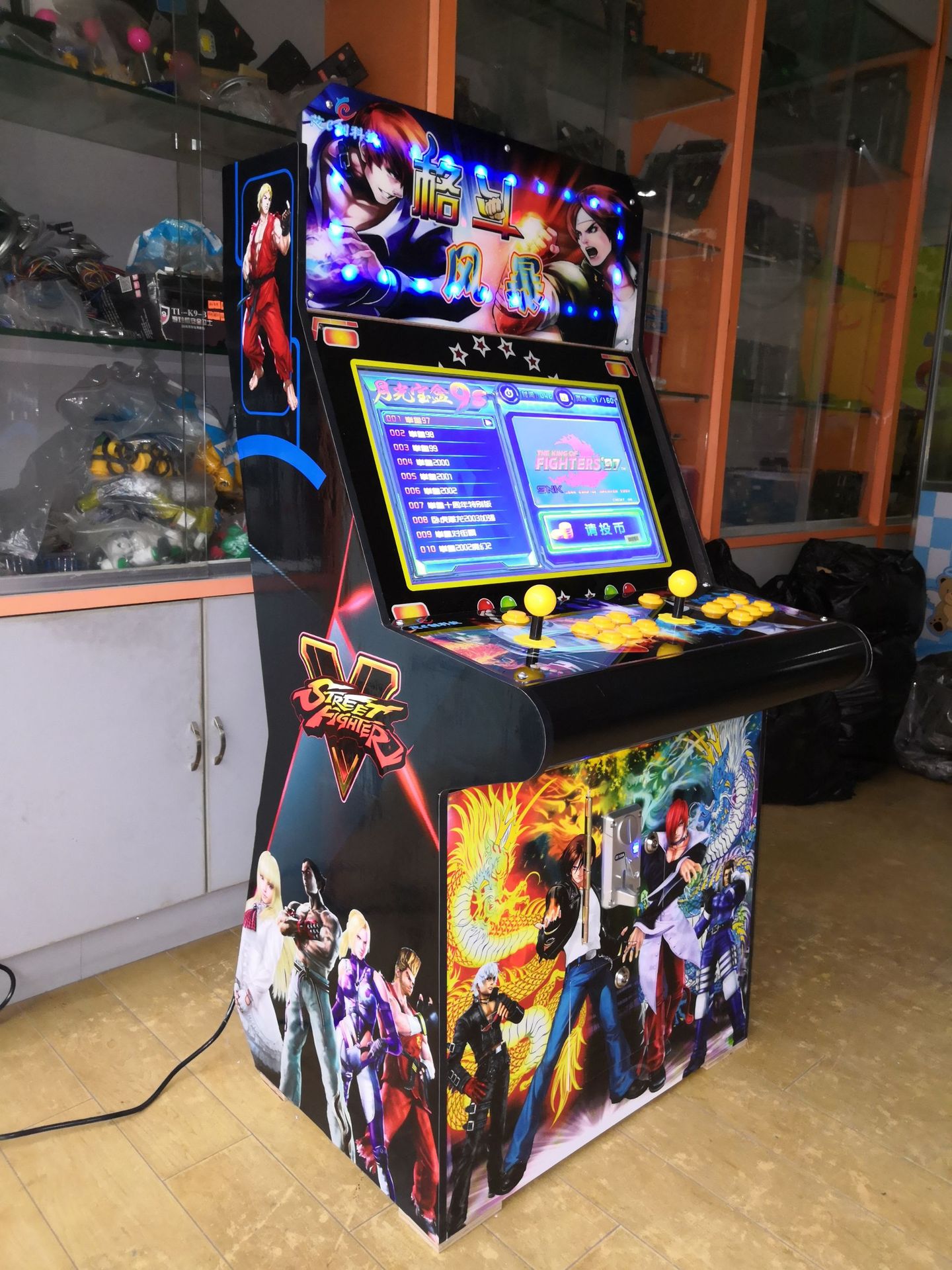 2020新款投币格斗机游戏机 双人摇杆街机格斗闯关街霸游戏机街机