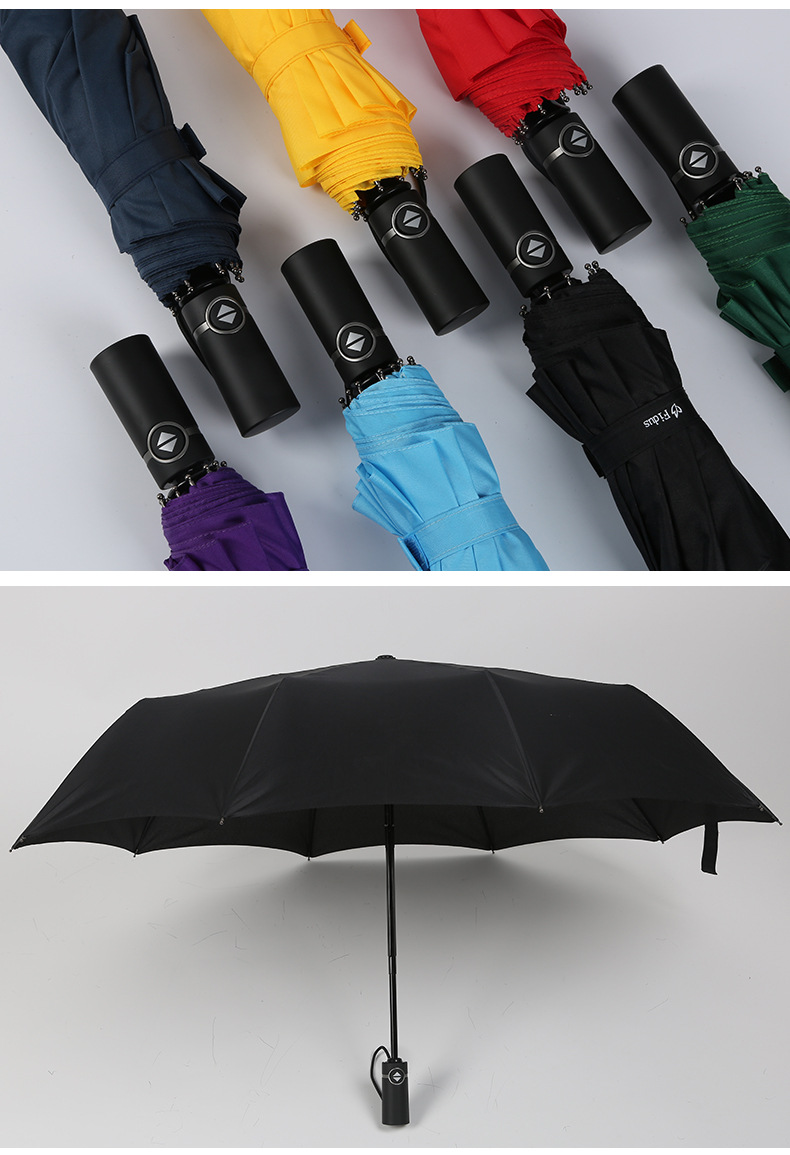 厂家现货 10骨全自动雨伞 男士商务晴雨伞礼品伞广告伞定制logo