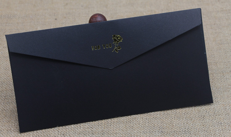 牛皮纸信封印刷定制西式珠光纸黑卡纸信封烫金制作信封印刷