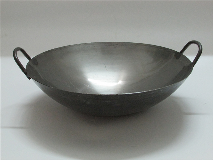 不锈钢铁锅 酒店饭店专用抛锅 单柄炒锅 熟铁锅 厂家直销