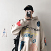 Autumn and winter Harbor Wind Hooded Sweater men's wear ins three-dimensional printing Plush thickening Easy leisure time jacket coat Autumn and winter Harbor Wind Hooded Sweater men's wear ins three-dimensional printing Plush thickening Easy leisure time jacket coat
