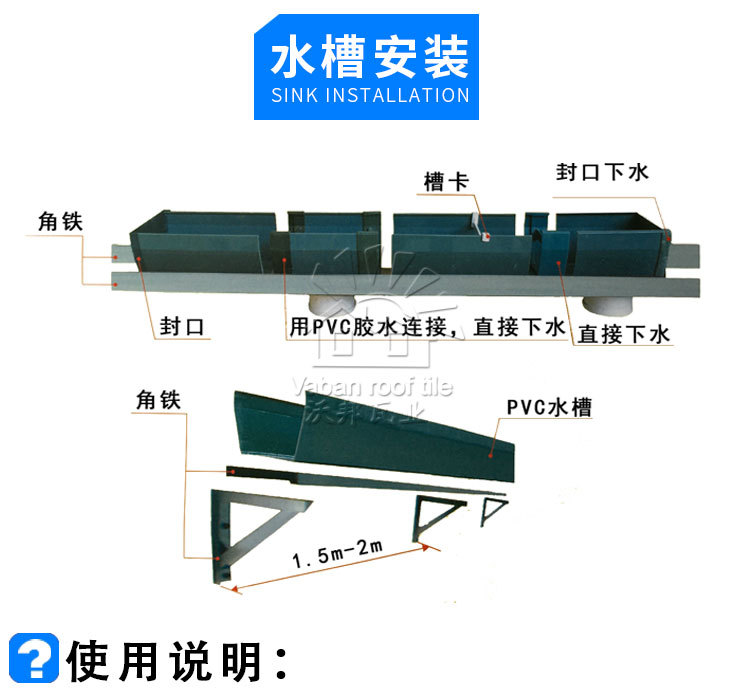 天沟雨水槽pvc雨棚接水槽排水槽u型别墅房檐屋顶屋檐雨水管种植槽