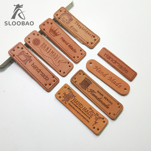 pu皮革皮标 牛仔裤衣服补丁贴装饰贴花 diy手缝修补小标签-阿里巴巴