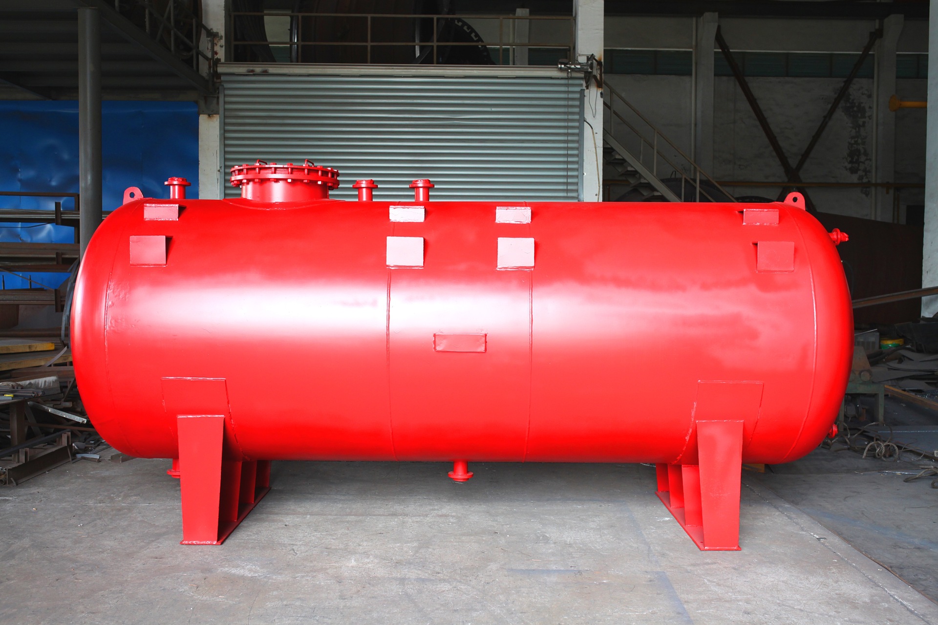 10立方卧式碳钢衬塑储罐