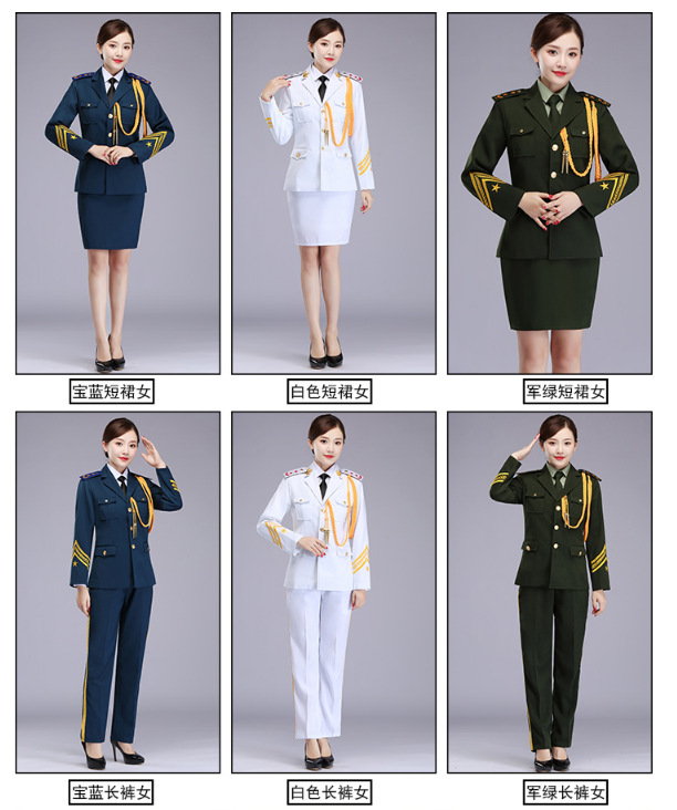 军装礼服国旗班升旗手服装军鼓乐队演出服三军仪仗队成人男女套装