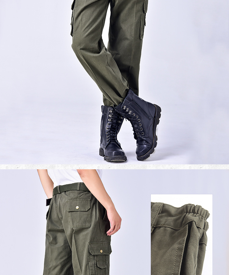 工作裤男耐磨宽松多口袋电焊防烫劳保工作裤直筒裤春秋工作服裤子