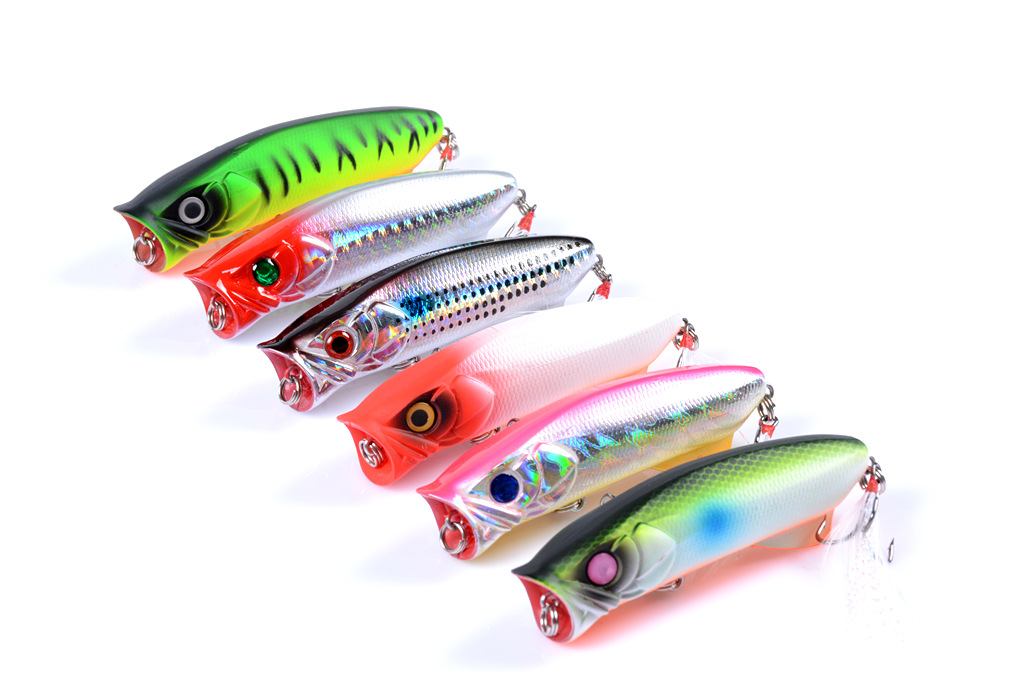 路亚饵水面系波爬8cm/11.3g羽毛钩假饵海钓海鲢七星鲈硬鱼饵外贸