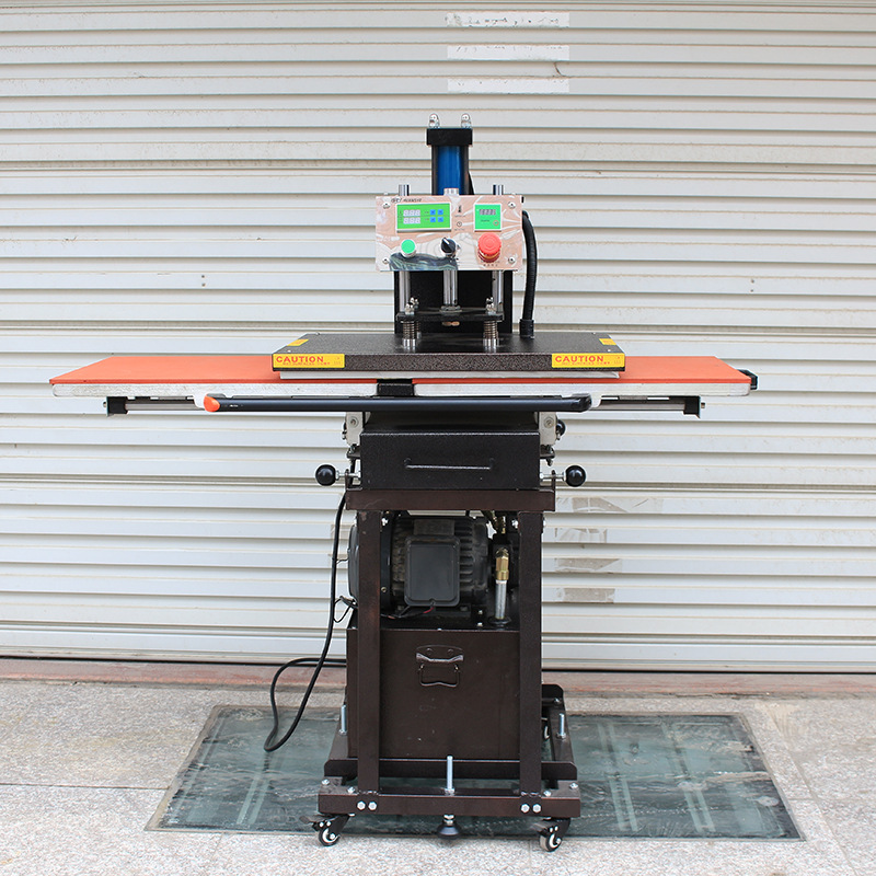 黄业液压下滑动双工位烫画机 半自动压烫设备热转印压烫设备直销