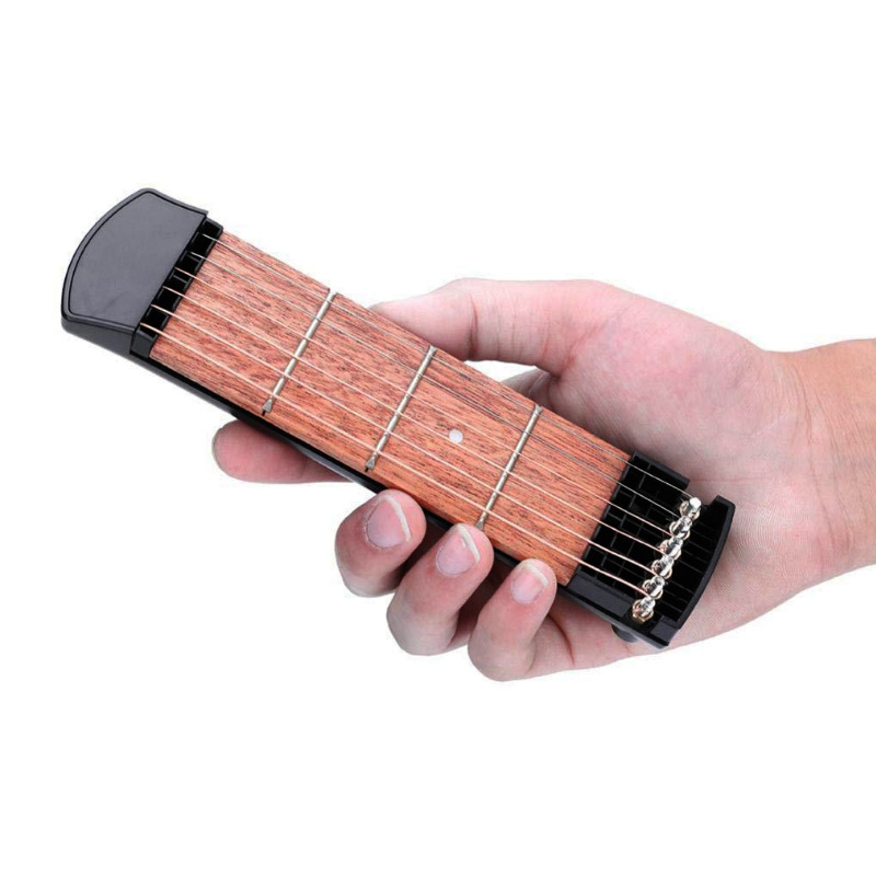 厂家发货四品六品口袋吉他 初学便携式吉他和弦练习器 口袋琴配件