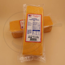 美国进口美迪橙色车打芝士块2.27kg黄切达奶酪红车打芝士