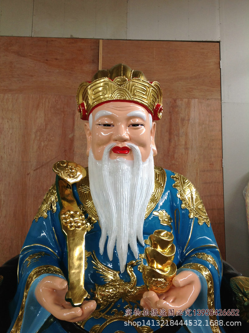 4米树脂玻璃钢佛像神像土地公公 福德正神寿公寿婆土地神