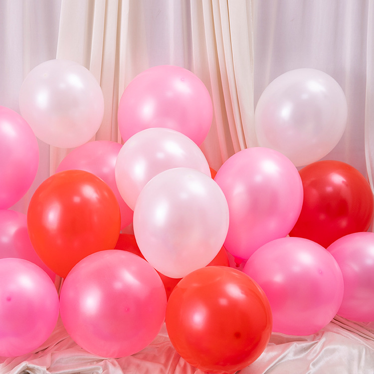 Factory Supply round Thickened Rubber Balloons Wedding Room Decoration Arch Party 10-Inch 1.2G Pearl Balloon