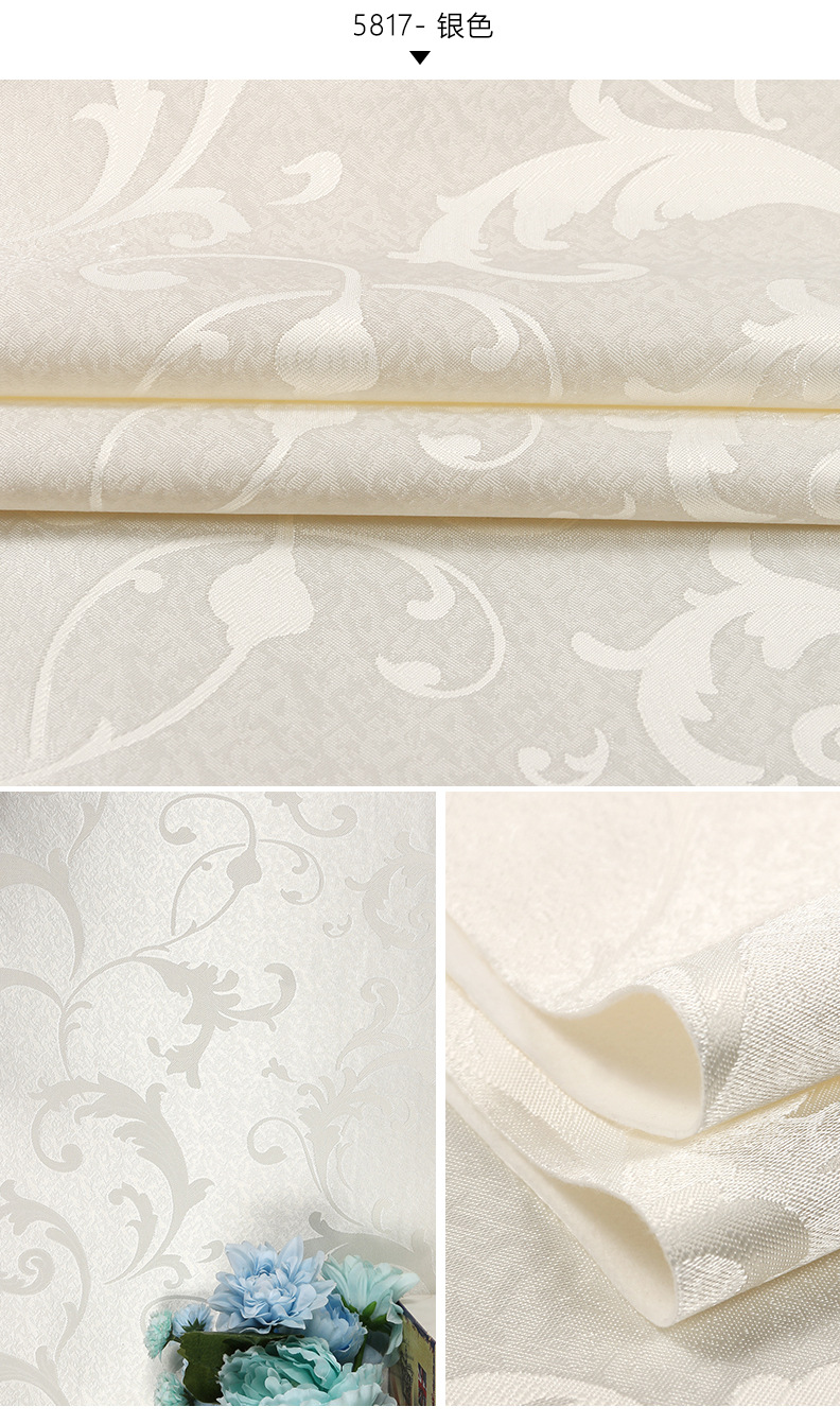 限时促销提花轻奢无缝墙布防水防霉透气墙纸客厅卧室壁布现货批发