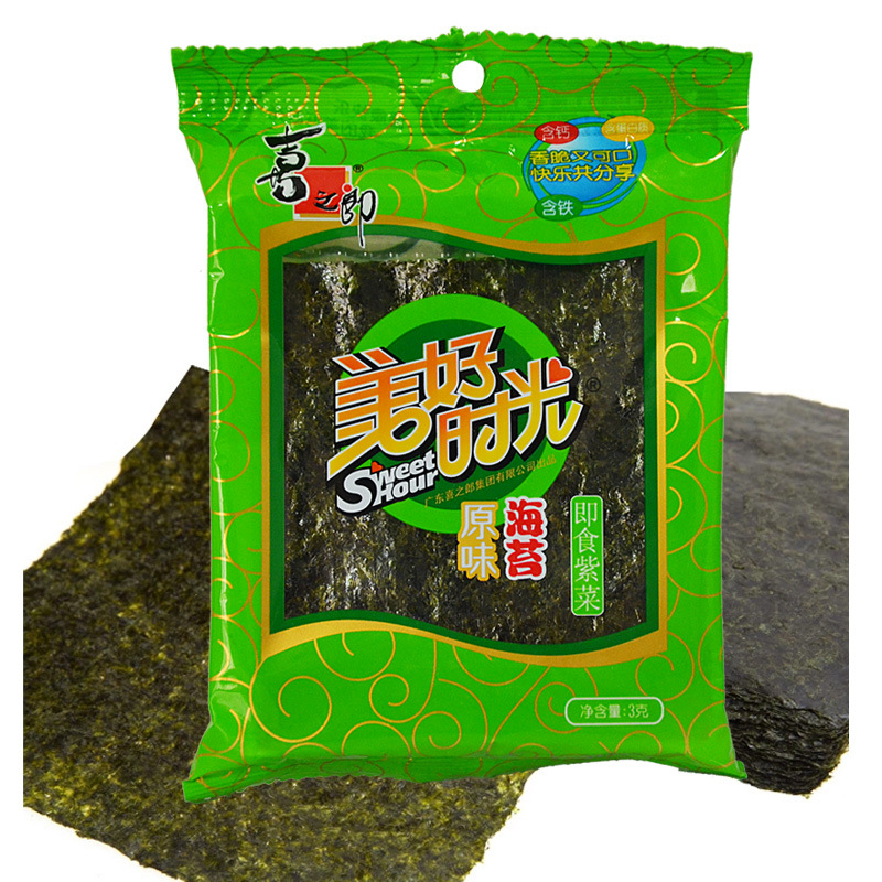 喜之郎 美好时光海苔休闲零食即海苔原味3g/包整件*96包-阿里巴巴