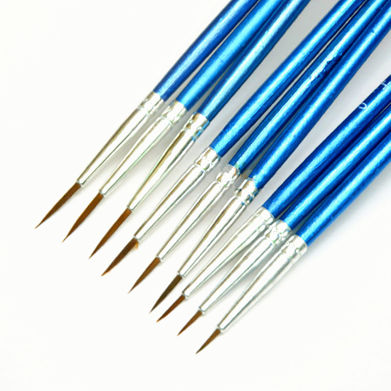 白色细勾线笔美甲手绘笔绘画笔学生用美术水粉水彩描边颜料毛笔