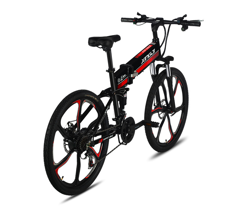 行迹26寸电动山地自行车折叠运动助力车4锂电男女成人代步电动车