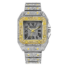 速卖通新款CURDDEN品牌手表时尚合金带镶钻石英表亚马逊炫酷男表