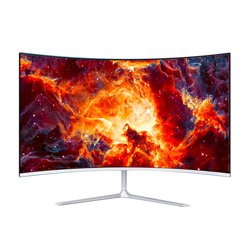 24寸曲面无边框电脑显示器2k/144hz台式电脑显示屏22寸75hz高清屏