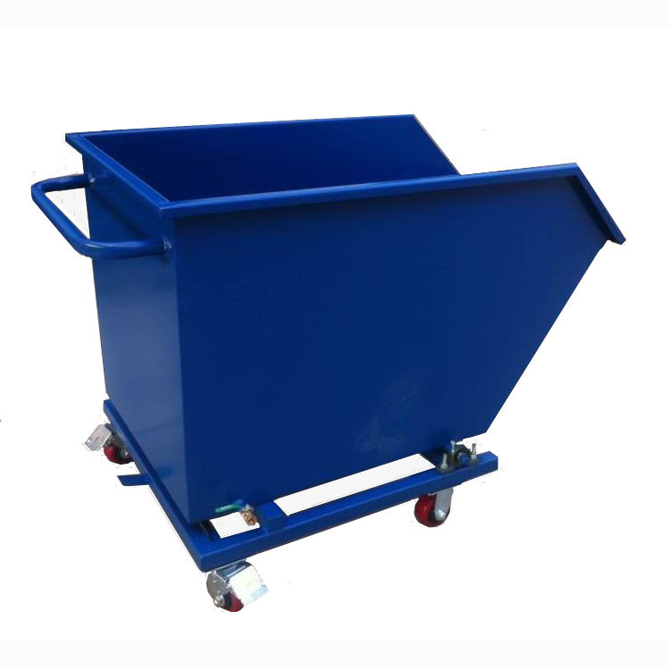 现货铁屑车可配叉车使用手推铁屑车 杭州铁屑车倒料翻斗转运料车