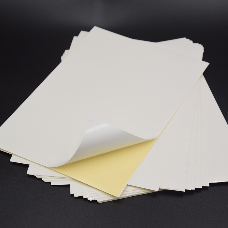 a4不干胶光面打印纸标签贴纸空白镜面标签激光激光亮光纸足100张