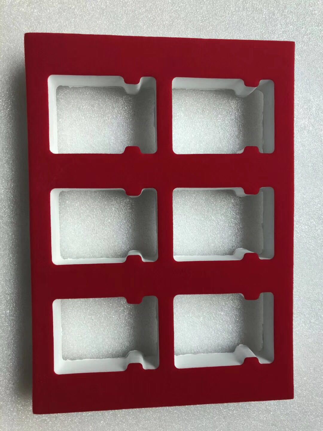 厂家批发epe珍珠棉植绒 珍珠棉复合绒布 茶叶盒内衬包装定制 包邮