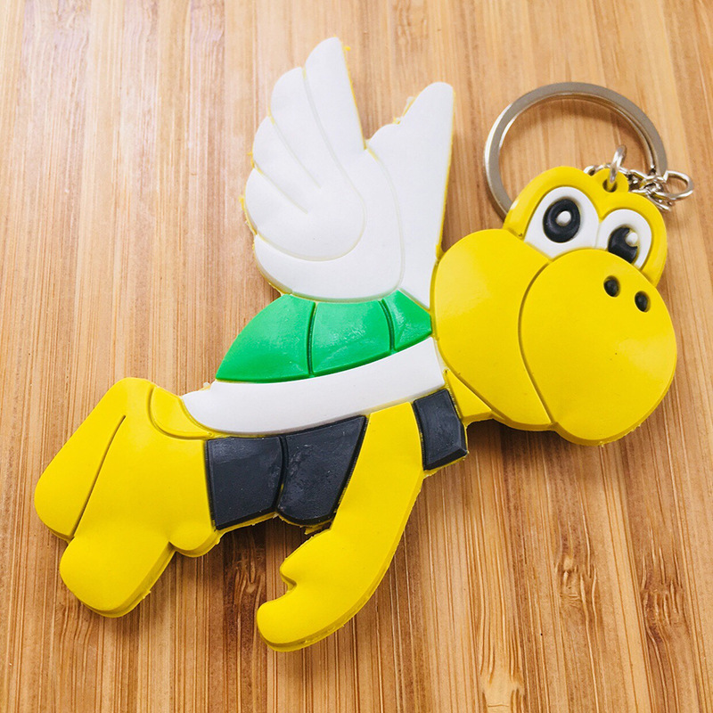 超级马里奥超级玛丽卡通钥匙扣钥匙挂件钥匙配饰 啪嗒龟动漫可爱