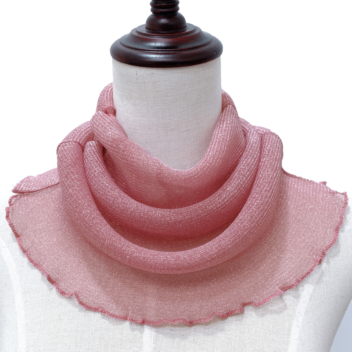 春夏天女士围脖防晒套头小丝巾韩版防尘纱巾口罩护颈脖套围巾