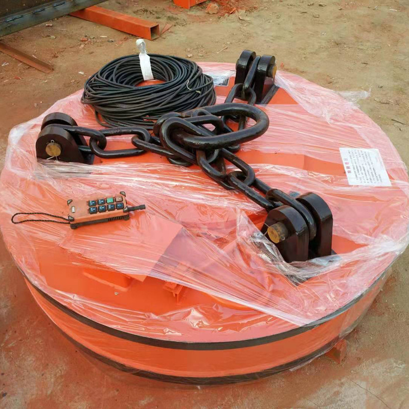 批发叉车用70强磁吸盘 吸力强圆形电磁吸盘 定制废钢电磁铁