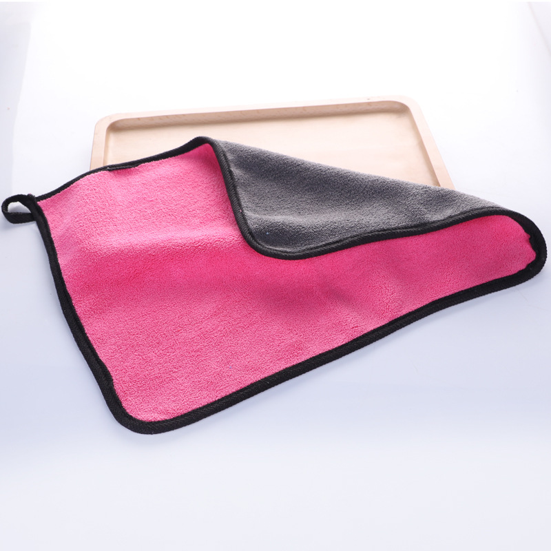 Car Cleaning Cloth Seamless Double-Sided Car Towel Cleaning High Density Towel Large Cleaning Cloth Coral Fleece Thickened Absorbent