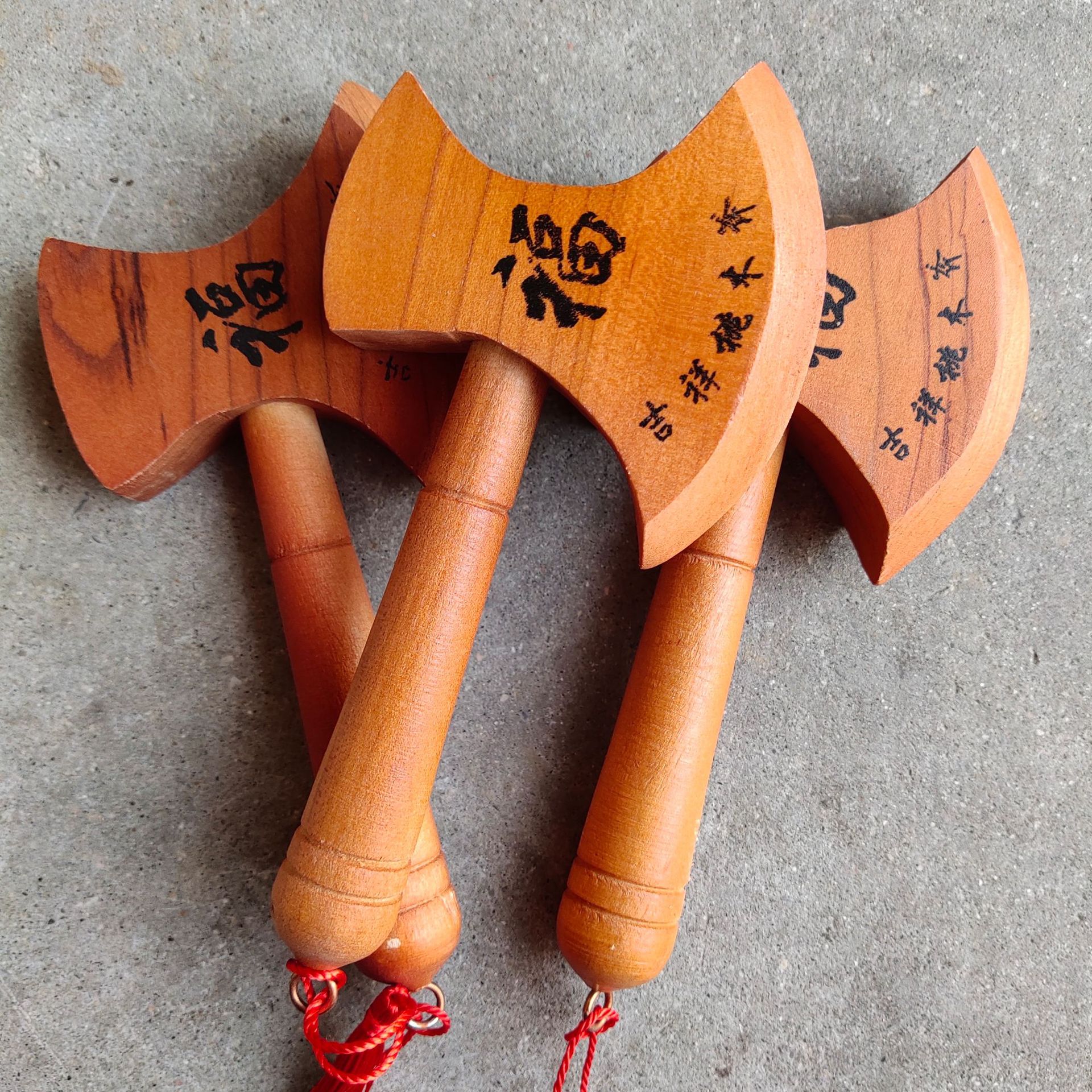 桃木斧子 福字斧头 双面福字木质斧头 厂家批发桃木工艺品