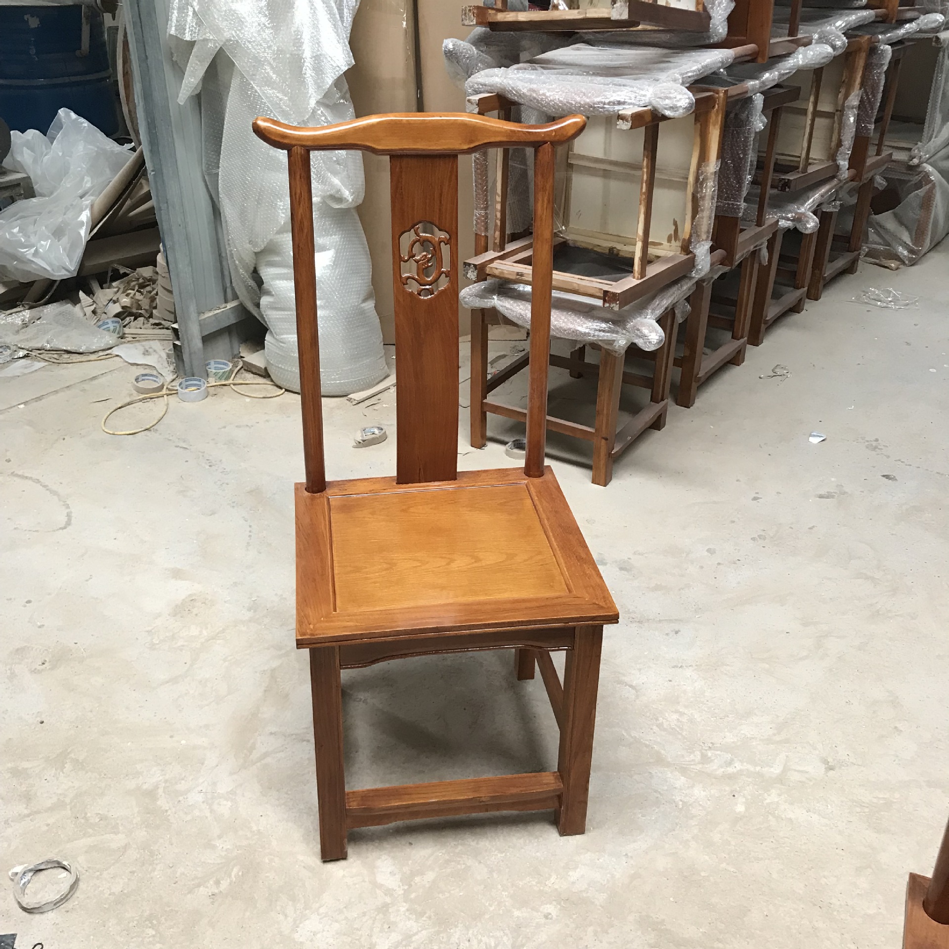 老榆木仿古家具饭店餐桌椅明清太师椅火锅桌中式官帽椅饭店实木椅