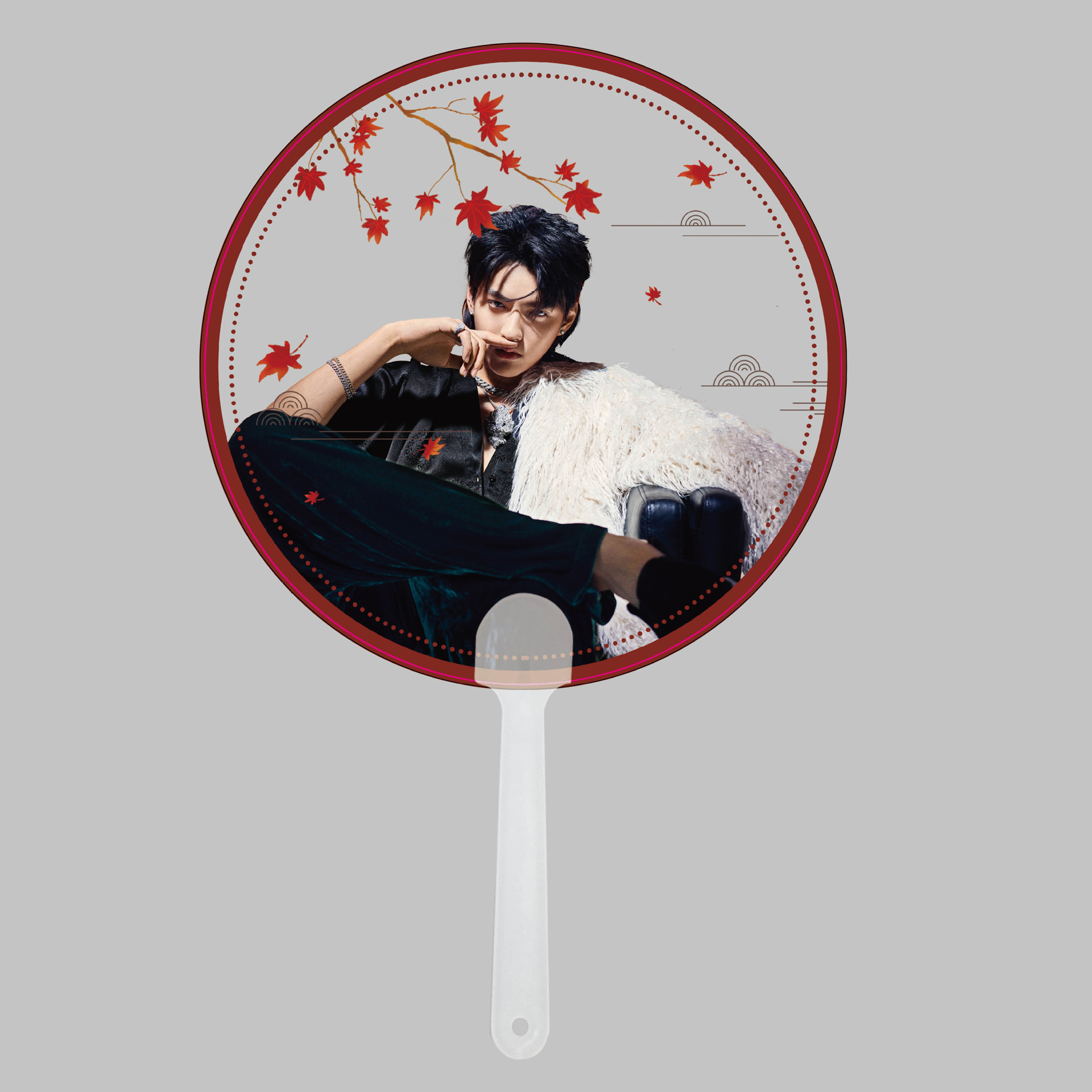 吴亦凡kris透明扇子粉丝应援扇演唱会吴亦凡周边可爱扇子凉扇现货