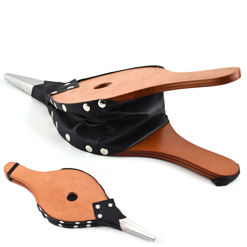 厂家批发手动户外烧烤吹风工具皮老虎壁炉跨境货源木制壁炉鼓风机