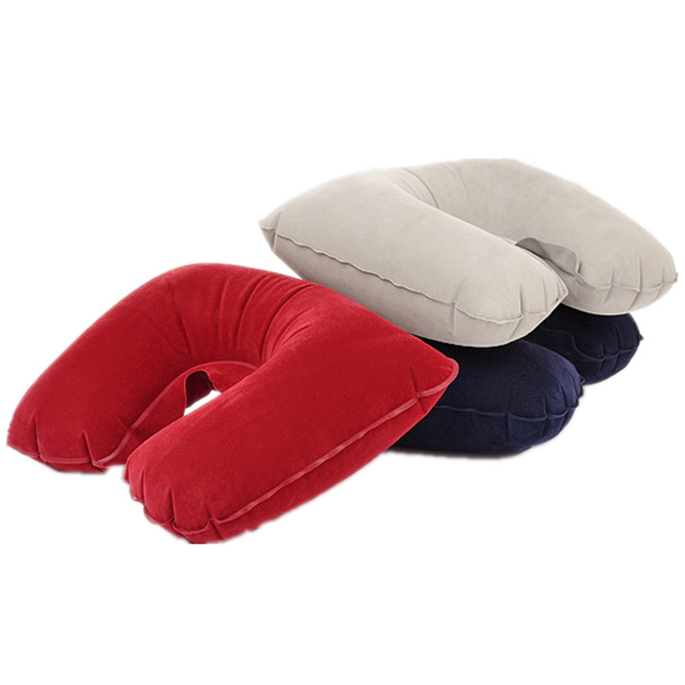 厂家定制pvc充气腰垫 手涅涅充气垫枕 植绒枕