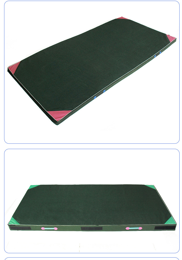 体操垫 健身体操垫海绵垫折叠体操垫体育训练仰卧起坐垫帆布垫子