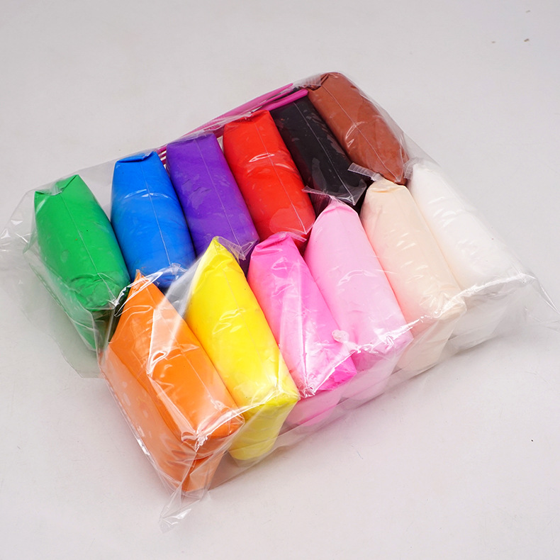 12色50克超轻粘土 幼儿园手工diy黏土 益智太空泥 橡皮泥 600g/袋