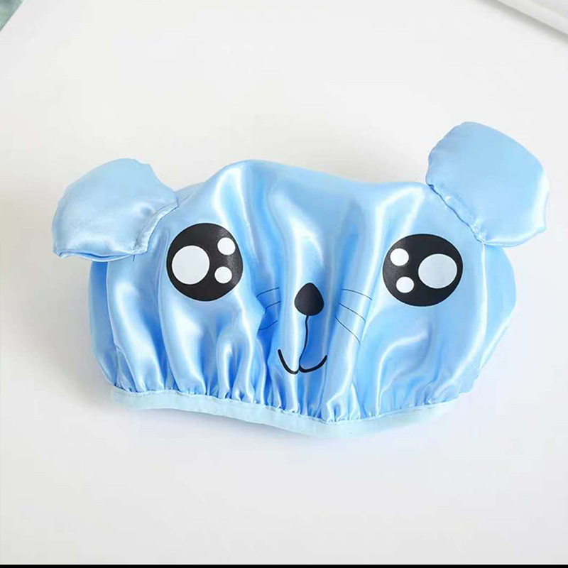 源头工厂可爱卡通儿童双层防水浴帽独立包装亚马逊小孩洗澡帽