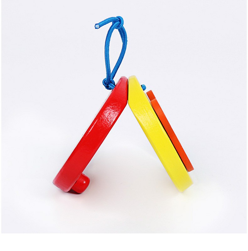 儿童卡通动物响板奥尔夫乐器圆形幼儿启蒙益智力拍打板厂家直销