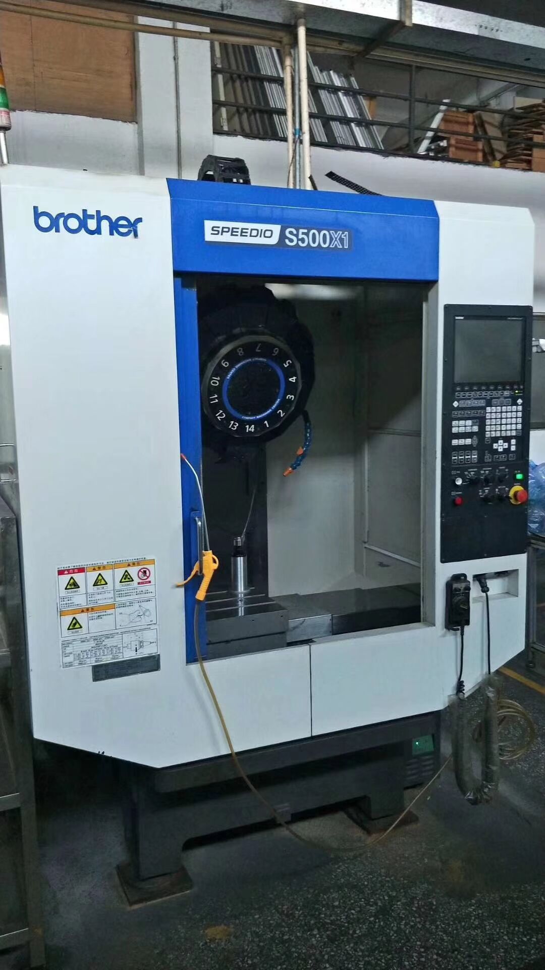 cnc加工中心兄弟s500x1工厂优惠转让兄弟16万转数控自动钻攻机