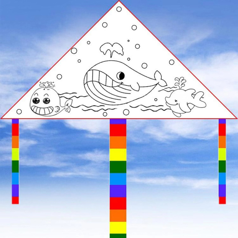 厂家批发空白卡通diy风筝 学生活动专用小动物图案风筝 三利批发