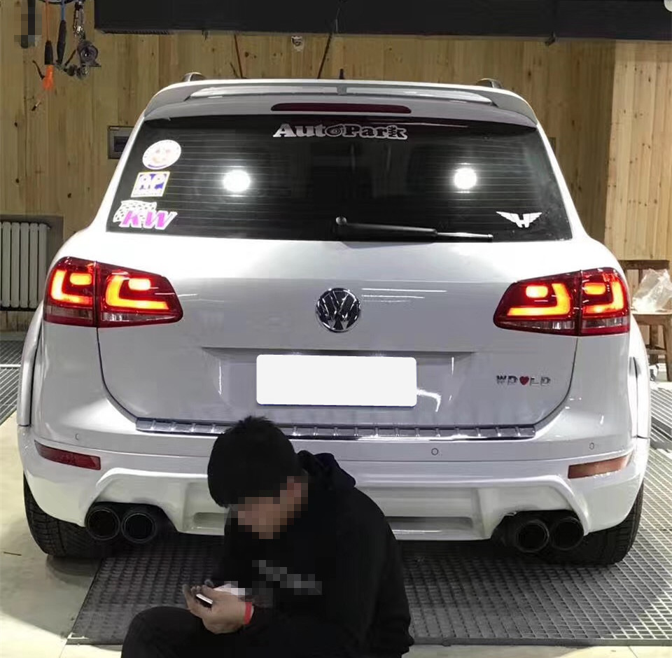 途锐改装大小包围 大众途锐改装hofele宽体小包围前唇 轮眉11--13