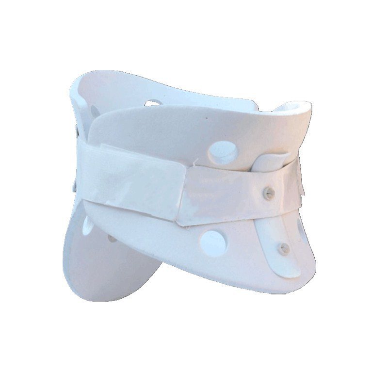 前后有塑料支架加固,有粘扣,可调大小,主要用于颈椎骨折固定,脱位复位