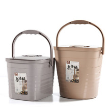 茶叶垃圾桶带盖废水桶茶盘排水功夫茶具茶道配件塑料茶水桶茶渣桶