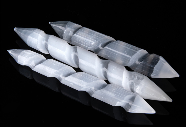 跨境厂家专供创意天然摩洛哥石膏棒能量石膏笔疗愈石家居软装摆件