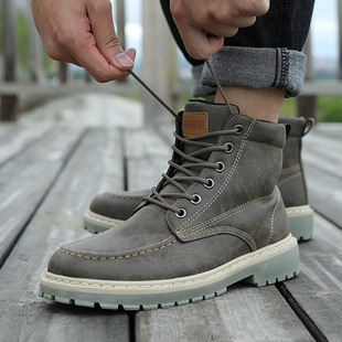 中筒男牛仔靴