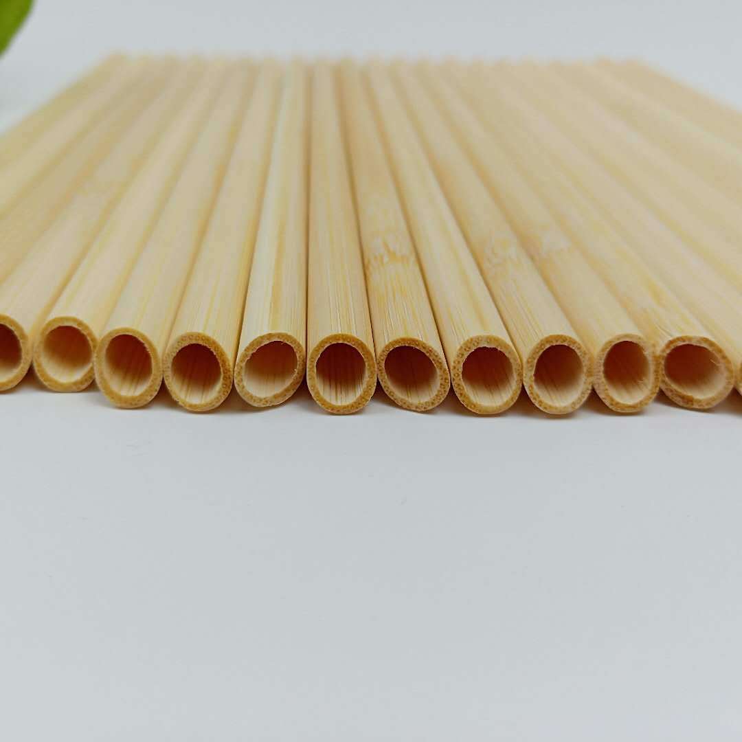 去皮炭化大口径竹吸管 斜口珍珠奶茶吸管 创意手工可降解竹制吸管
