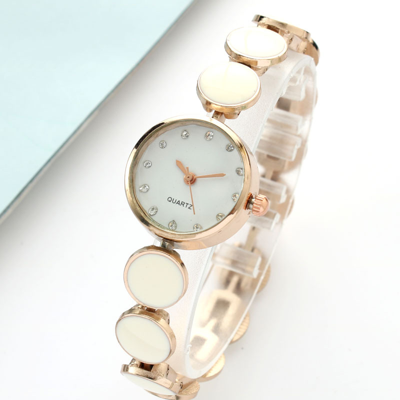 地摊好卖款手链手表精致格子陶瓷款式手链子女新韩版潮流学生手表